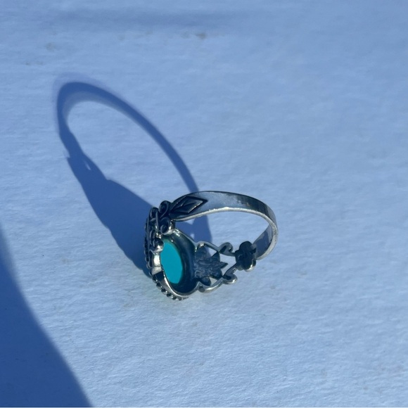 Sterling Silver 925 turquoise ring - Picture 5 of 6